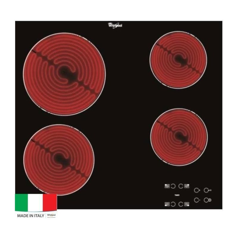 Plaque de cuisson Vitrocéramique WHIRLPOOL AKT8090NE - 4 zones -