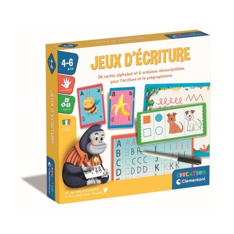 Clementoni - Coffret Jeux d'écriture - 23 activités - Dés 4 ans