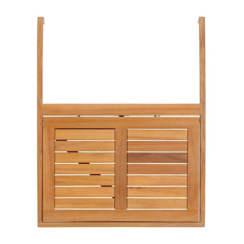 Table de balcon suspendue LILOU - Bois d'acacia FSC - Pliable - 60x44x80 cm