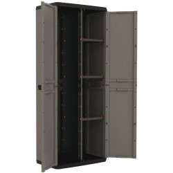 Armoire de rangement utilitaire Più - KETER - 3 tablettes réglables - Gris an...