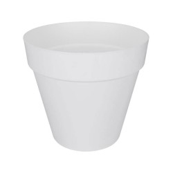 ELHO Pot de fleurs rond LOFT URBAN - 48 L - Ø 50 x H.44 cm - Blanc - Plastique