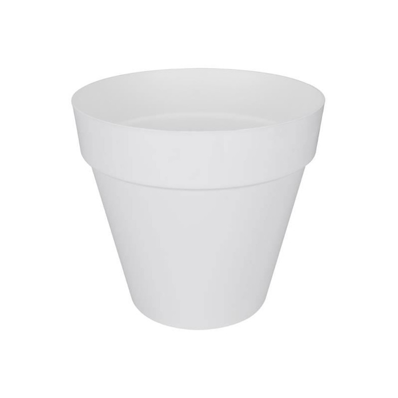 ELHO Pot de fleurs rond LOFT URBAN - 48 L - Ø 50 x H.44 cm - Blanc - Plastique