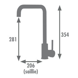 Edouard Rousseau -Mitigeur Evier KILOO - Noir