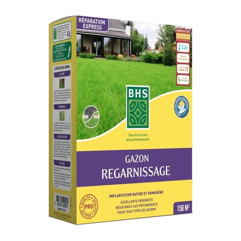 Semence de Gazon - BHS -  Gazon Regarnissage 3kg