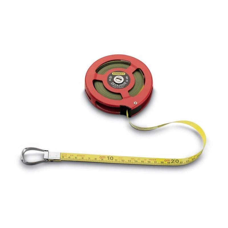 Metre ruban mesure longue - STANLEY - 0-34-406 - 20m - Ruban Acielak Décajour