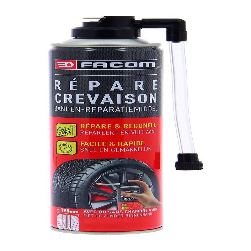 Répare crevaison 400ml - FACOM - sans démontage du pneu jusqu'a 195 mm avec o...