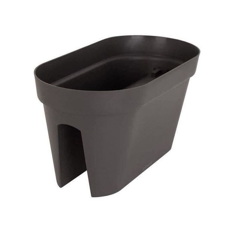 ARTEVASI Jardiniere pour balcon CAPRI - Gris anthracite - 30 x 60 x H 30 cm -...