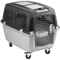 KERBL - Box de transport pour chien - GULLIVER MEGA - 70 x 50 x 51 cm - Gris