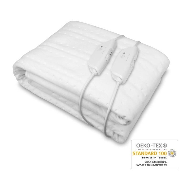 Surmatelas chauffant – Chauffe-lit 2 places– medisana HU 676 – lavable – 4 ni...