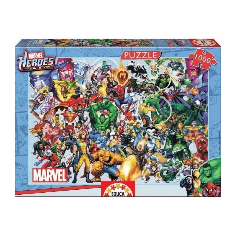 Puzzle Marvel 1000 pieces - EDUCA - Collage des héros - Dessins animés et BD