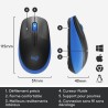 Souris - Sans fil - Logitech - M190 - Bleu