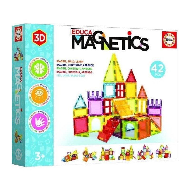 Jeu de construction magnétique - EDUCA - Educa Magnetics 42 Pcs