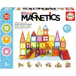 Jeu éducatif - EDUCA Magnetics - Construction 3D magnétique avec 61 pieces po...