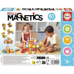 Jeu éducatif - EDUCA Magnetics - Construction 3D magnétique avec 61 pieces po...
