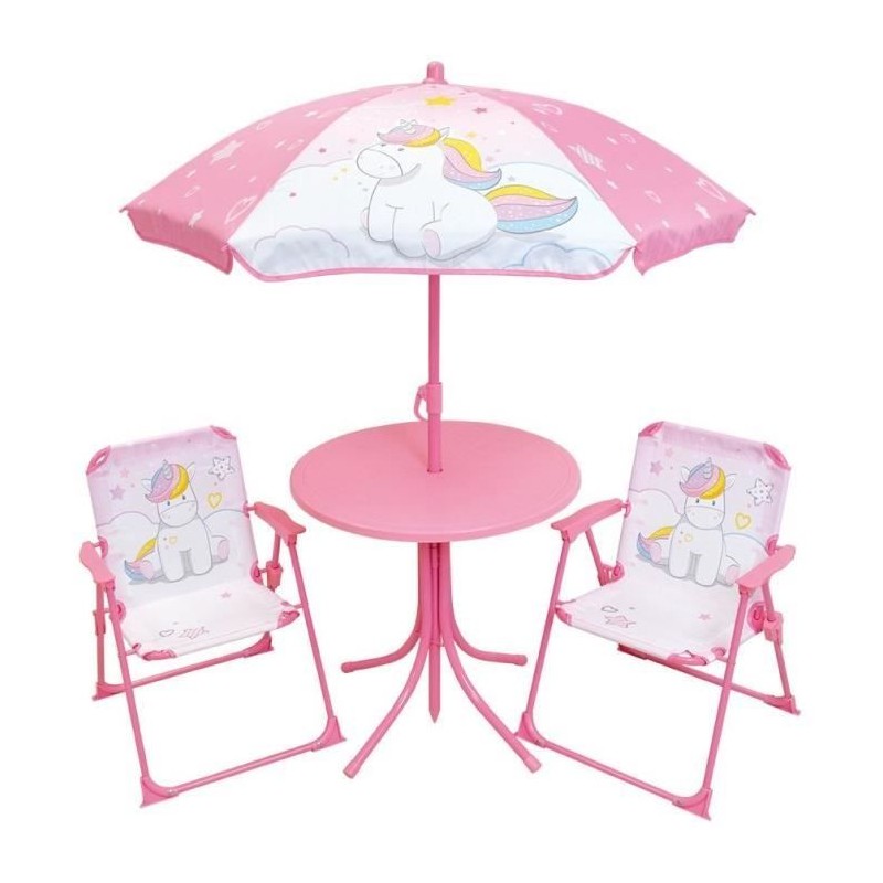 Mobilier de jardin - FUN HOUSE - Salon de jardin Licorne : Table H.46 x 46 cm...