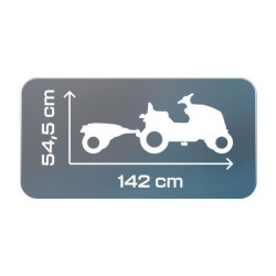 Tracteur a pédales Farmer XL + Remorque - Bleu - SMOBY - Siege ajustable - Ca...