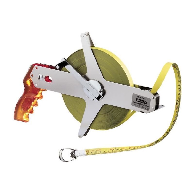 Metre ruban mesure longue - STANLEY - 1-34-478 - 50 m x 12,7 mm - Ruban Acier...