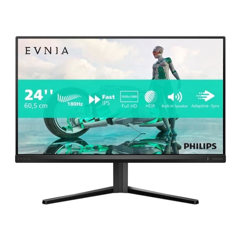 Ecran PC Gamer - Philips -  23,8 - FHD - 180Hz - Dalle Fast IPS - 1ms