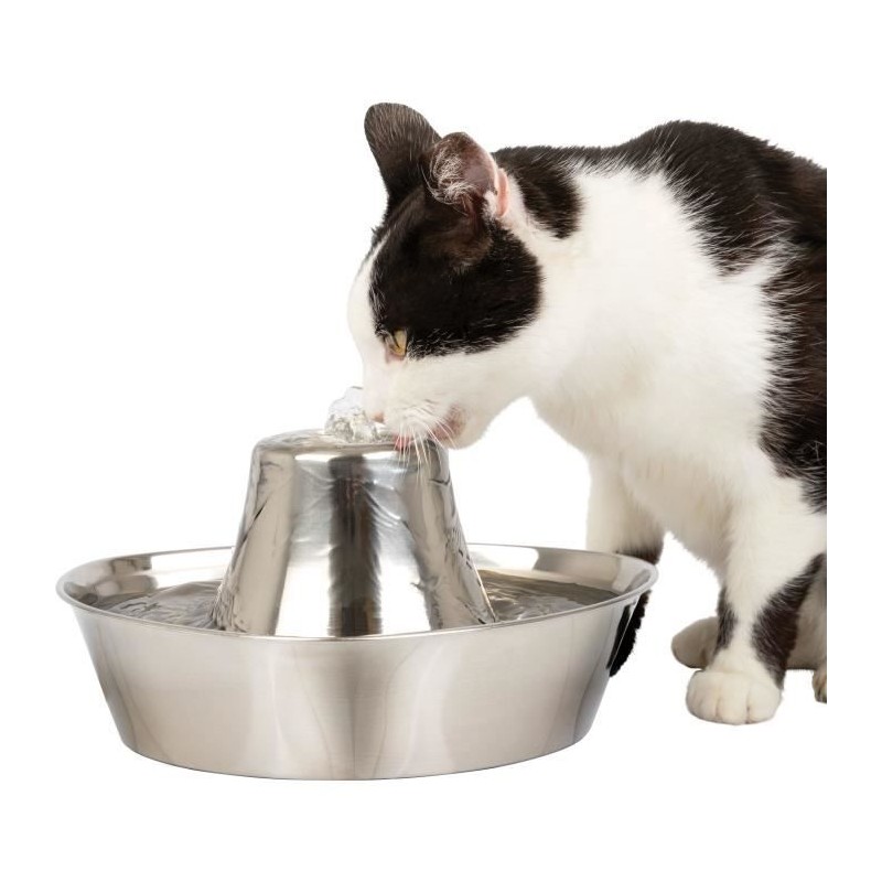 Fontaine pour Animaux - PETSAFE - SEASIDE - Inoxydable - 1,8 L - Silencieuse ...