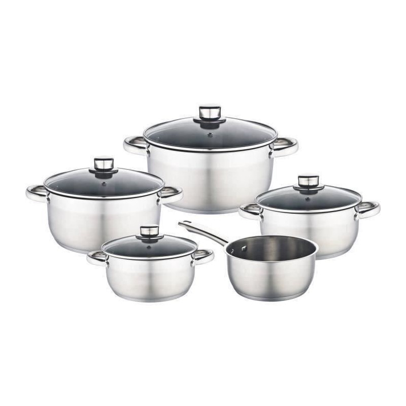 BAUMALU 341979 Batterie 9 pieces inox - Tous feux dont induction