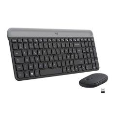 Ensemble Clavier Souris - Sans fil - Logitech - MK470 Slim - Silencieux - AZE...