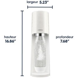 Machine a soda et eau pétillante SODASTREAM - TERRA Blanche - 2 bouteilles co...