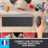 Ensemble Clavier Souris - Sans fil - Logitech - MK470 Slim - Silencieux - AZE...