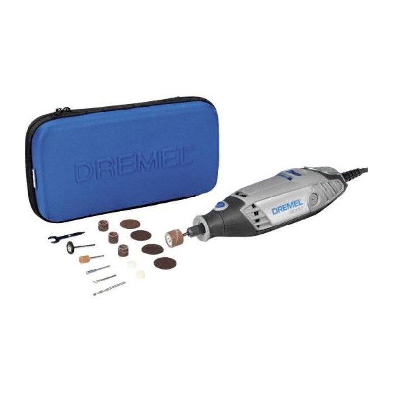 Outil rotatif multifonction DREMEL - filaire 3000/15 - 130W - 15 accessoires ...