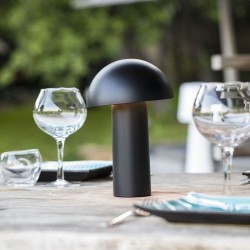 Lampe de table sans fil - LUMISKY - TOD BLACK - H28 cm - Tete orientable - LE...