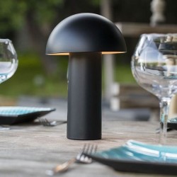 Lampe de table sans fil - LUMISKY - TOD BLACK - H28 cm - Tete orientable - LE...