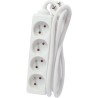 CHACON Bloc multiprise rallonge 4 prises 16A 5m blanc