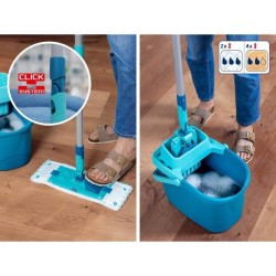 Set de nettoyage sol Leifheit PowerClean 55510, balai serpillere avec seau es...