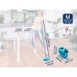 Set lave sol avec seau essoreur Leifheit Clean Twist M Ergo 52120, balais ser...