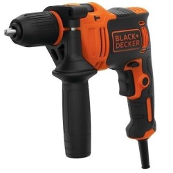 Perceuse a percussion filaire - 710W - BLACK+DECKER -  BEH710-QS - avec 4 for...