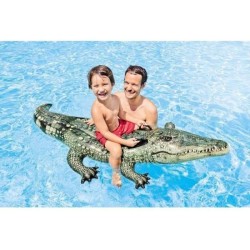 Bouée gonflable Alligator a chevaucher INTEX - Dimensions 170 x 86 cm - Pour ...
