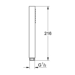 Douchette 1 jet - GROHE - Vitalio Joy Cube Stick - EcoJoy - DreamSpray - Star...