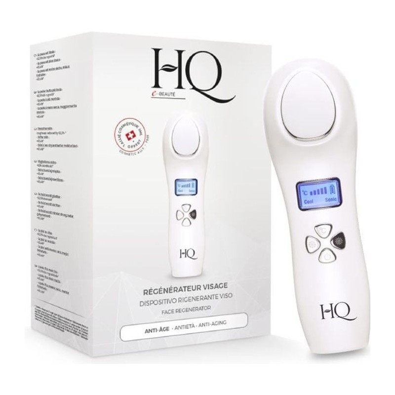 Rajeunisseur de visage anti-âge HQ - Sans fil - Batterie lithium 800 mAh - Blanc