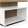 Table basse rectangulaire ACCESS - 3 Niches - Décor chene Hamilton et blanc -...