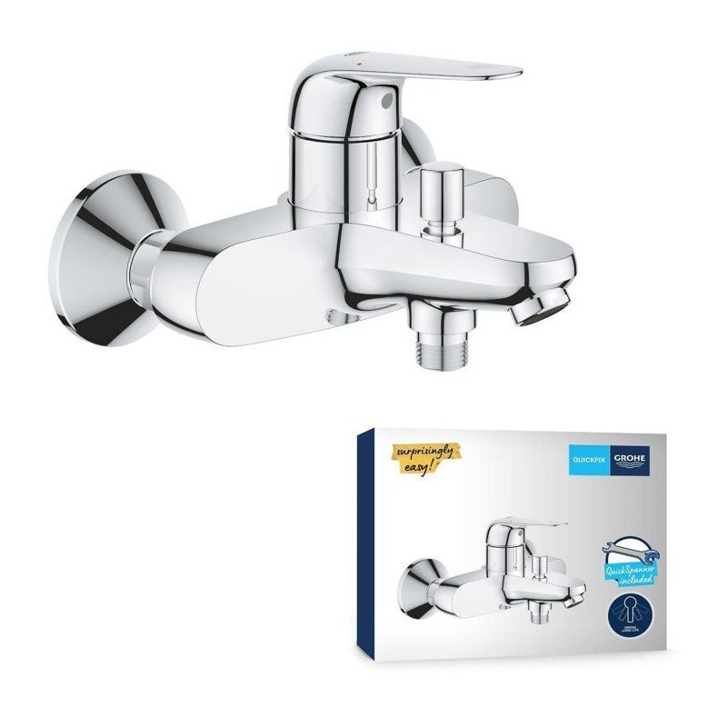 Mitigeur monocommande bain/douche - GROHE Swift - 24335001 - Chromé - Montage...