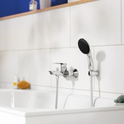 Mitigeur monocommande Bain / Douche - GROHE - Start Edge - Chromé - Economie ...