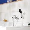 Mitigeur monocommande Bain / Douche - GROHE - Start Edge - Chromé - Economie ...