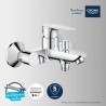 Mitigeur monocommande Bain / Douche - GROHE - Start Edge - Chromé - Economie ...