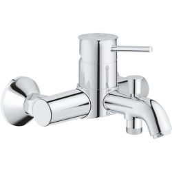 Mitigeur monocommande Bain / Douche mural GROHE - Finition Chromé - Profondeu...