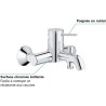 Mitigeur monocommande Bain / Douche mural GROHE - Finition Chromé - Profondeu...