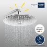 GROHE - Douche de tete Vitalio Joy 260 - 3 jets - chromé - raccords filetés 1...
