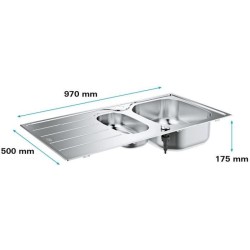 Evier en acier inoxydable -  inox - GROHE