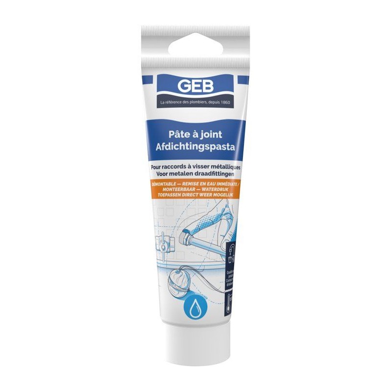 Pâte a joint - GEB - Compatible eau potable - Tube 125 ml