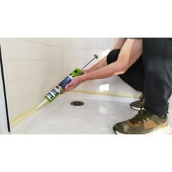 Silicone sanitaire multi-supports - 60 Chrono - GEB - Blanc - 280 ml