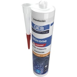 Silicone sanitaire multi-supports - 60 Chrono - GEB - Translucide - 280 ml