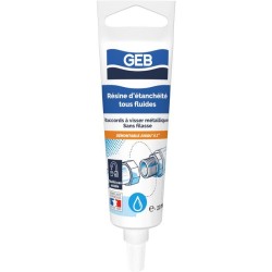 Résine d'étanchéité tous fluides - GEB - Compatible eau potable - Tube 20 ml